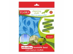 FLORA MİKROFİBER BEZ DESENLİ 40x40 cm (CAM-BANYO-MUTFAK)